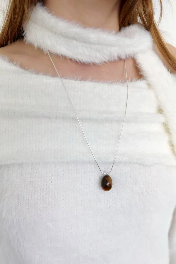 Minimalist Women's Accessory Necklace - Exude Elegance 2026 F/W New Arrival 26FW-N10 price ₩ 16,000 color 검정 브라운 size FREE