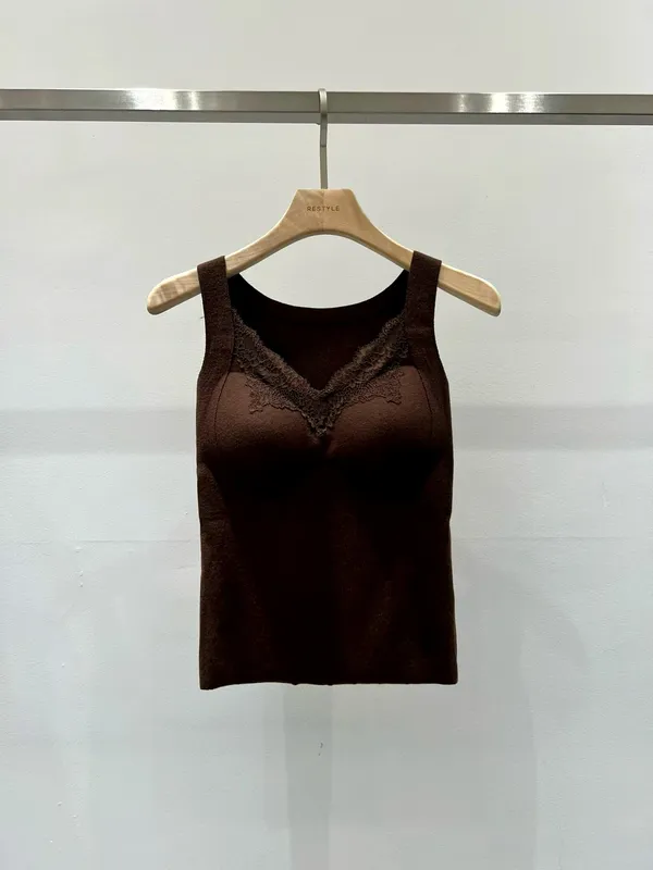 Elegant Lace Trim Fitted Women's Top