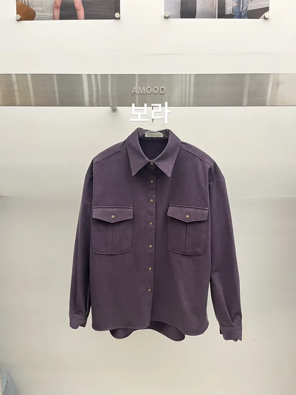 Purple Loose Shirt - Fashionable Casual Style