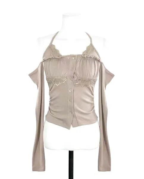 Elegant Lace-Trimmed Women's Top to Showcase Your Charming Curves