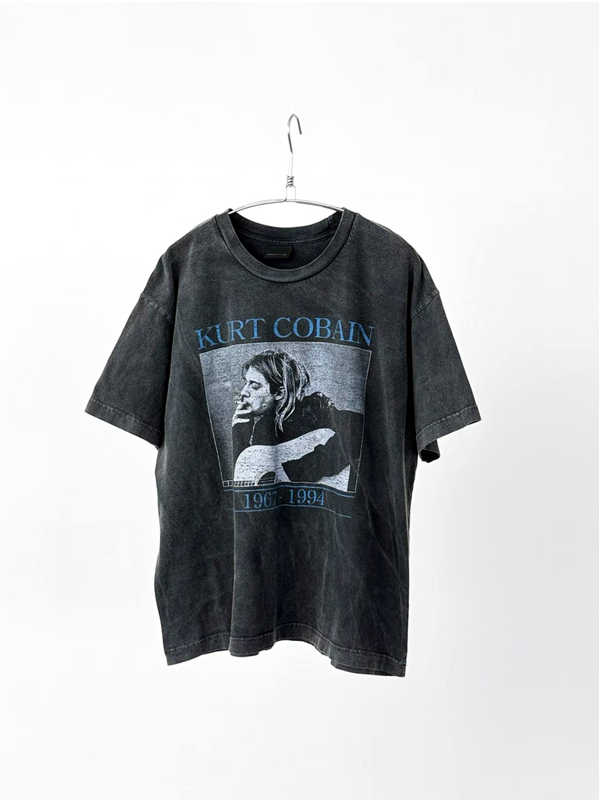 복고풍 Kurt Cobain 그래픽 티셔츠