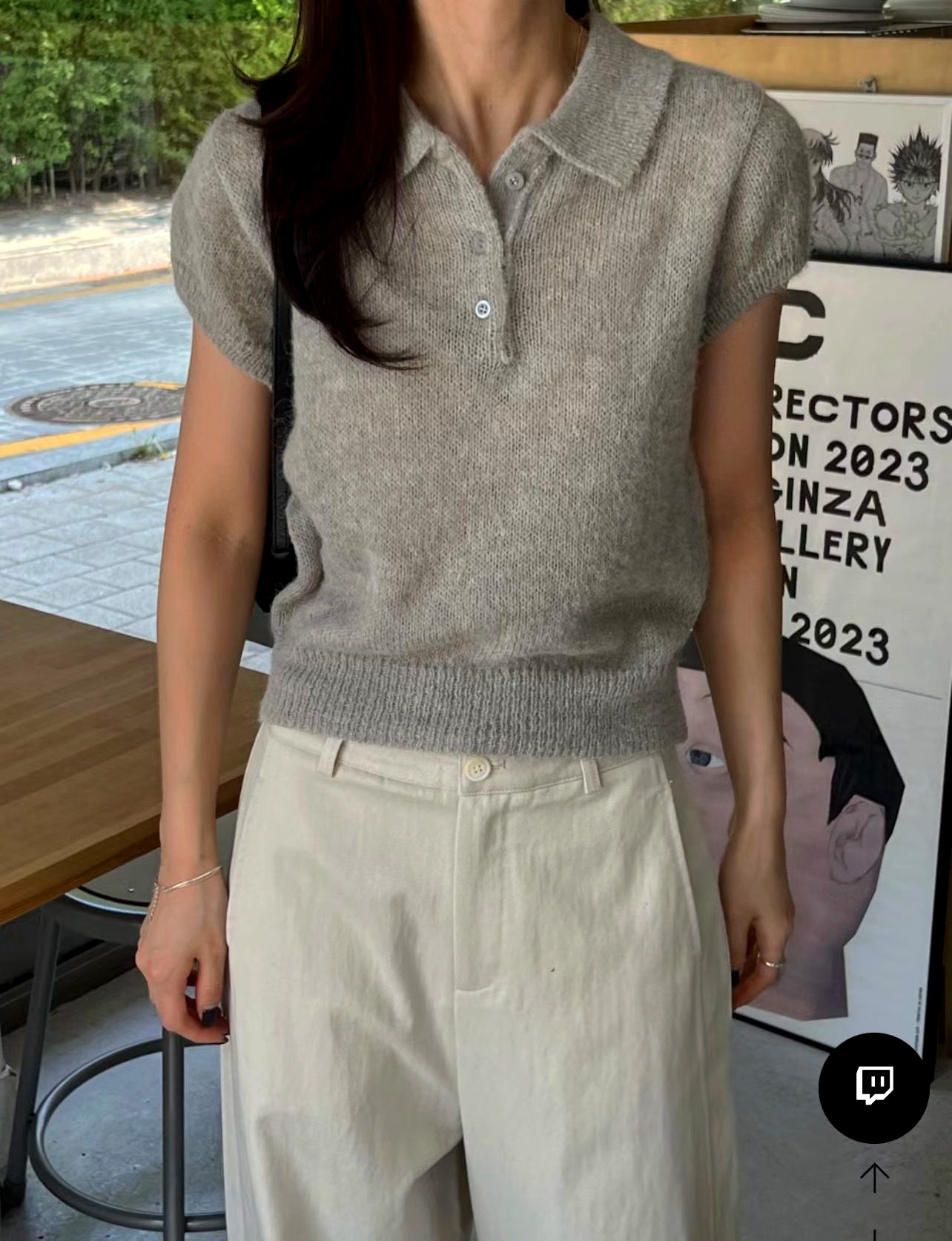우아하고 미니멀한 여성용 탑, 편안한 니트 반팔 - 신상품 출시