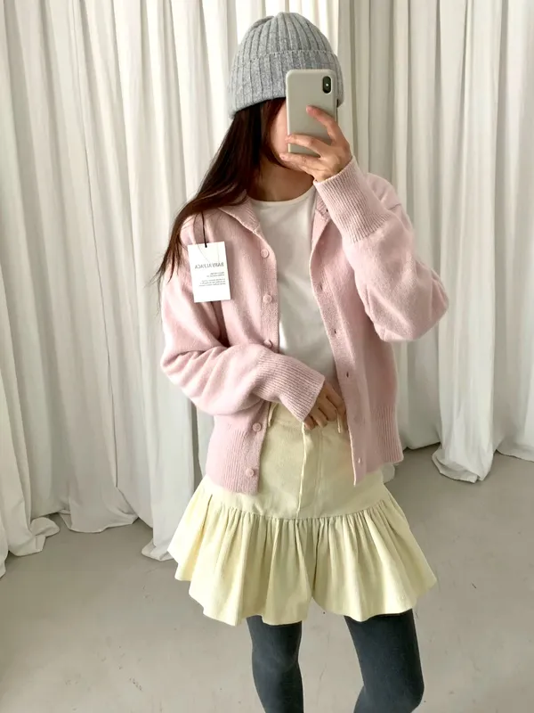 Áo khoác cardigan màu hồng thanh lịch cho nữ, thoải mái và thời trang