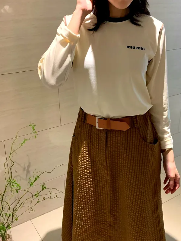 時尚簡約MIU MIU女裝長袖T恤