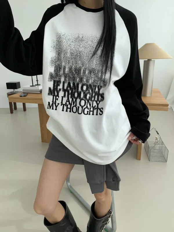 Trendy Loose Fit Printed Sweatshirt