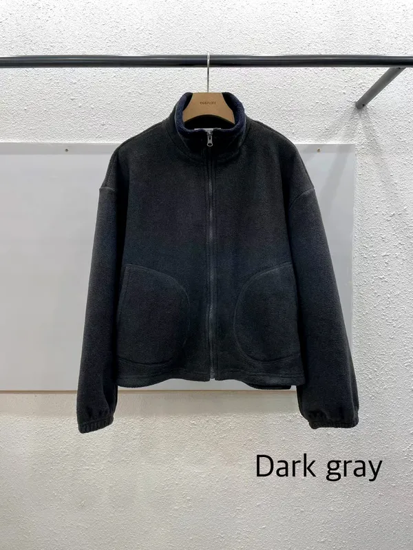 Stylish and Minimalist Women's Jacket, Warm Dark Gray Design