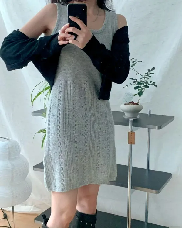 Stylish Knitted Dress, Comfortable and Elegant for Spring and Summer