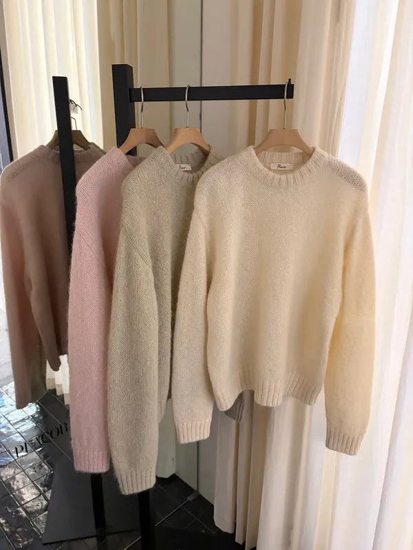 Elegant and Comfortable Alpaca Wool Loose Knit Sweater