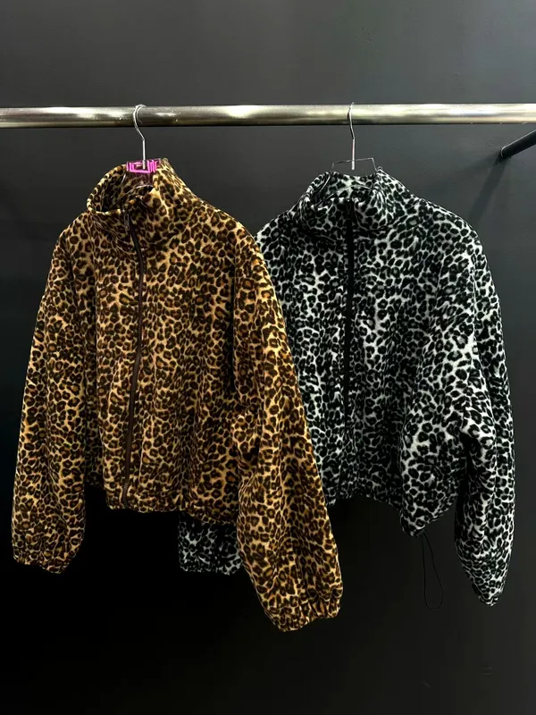 Fashionable Leopard Print Jacket - Warm and Unique Style