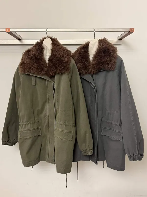 Stylish Women's Coat with Warm Fur Collar Design