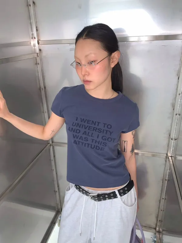 Printed Short Sleeve T-Shirt, Casual Fashion Style