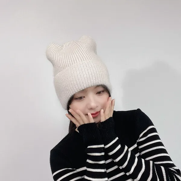 Cute Bear Ear Knitted Hat, Warm and Stylish
