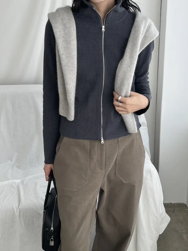 Stylish Simple Zipper Jacket, Comfortable and Versatile