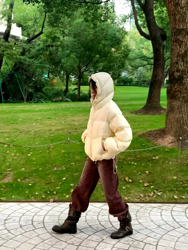 Áo khoác lông vũ nữ thời trang, ấm áp, nhẹ nhàng và thoải mái, hoàn hảo cho mùa thu đông