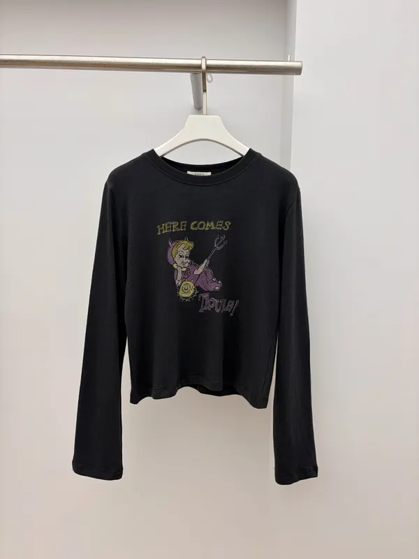 Stylish Long Sleeve T-Shirt with Unique Print - Casual Fashion