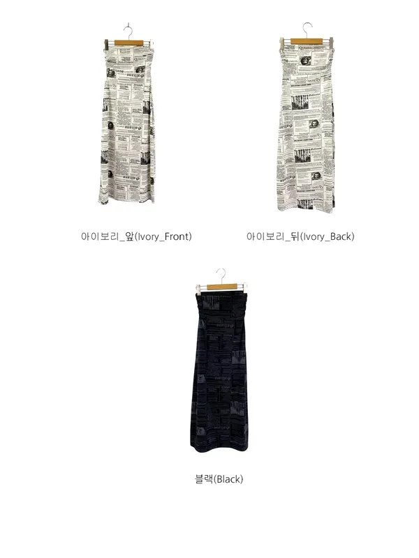 Fashionable Newspaper Print Midi Skirt - Elegant and Unique