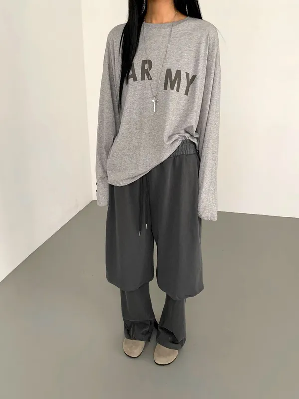 Fashionable Casual Long Sleeve Letter Print T-Shirt