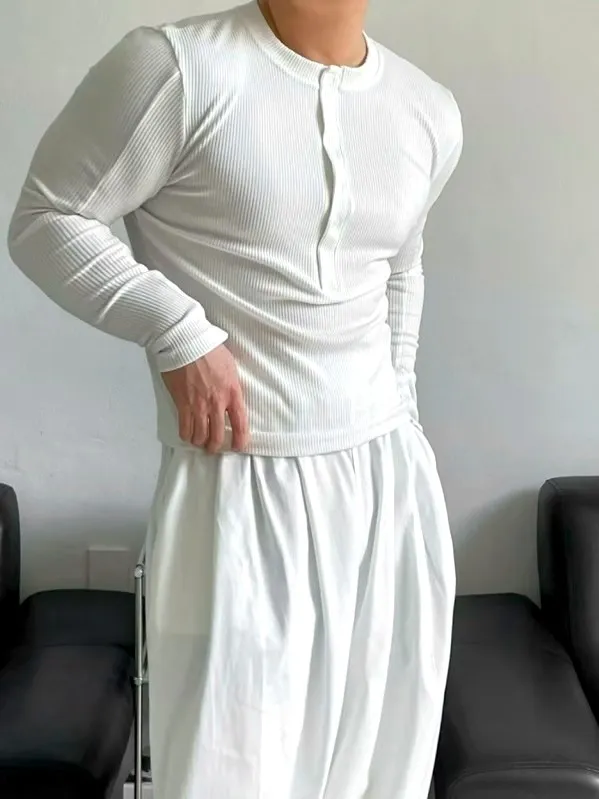 經典男士長袖T恤，舒適百搭