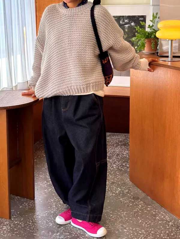 Loose Knit Women's Top, Comfortable Casual Style