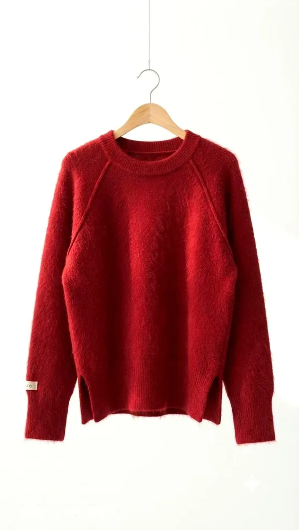 Fashionable Red Sweater, Soft and Comfortable, Perfect for Autumn and Winter