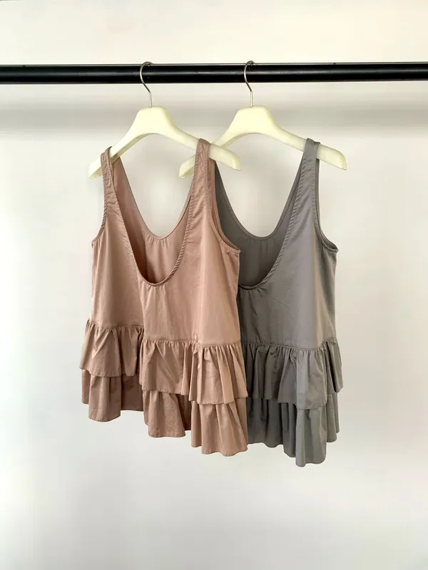 Elegant Ruffled Cami Top, Lightweight and Comfortable