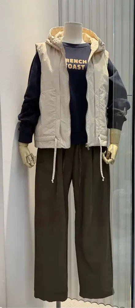 패셔너블 캐주얼 후드 조끼 자켓