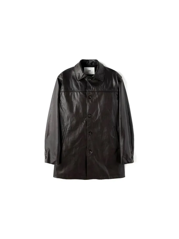 Fashion men's leather jacket, minimalist design, perfect match.