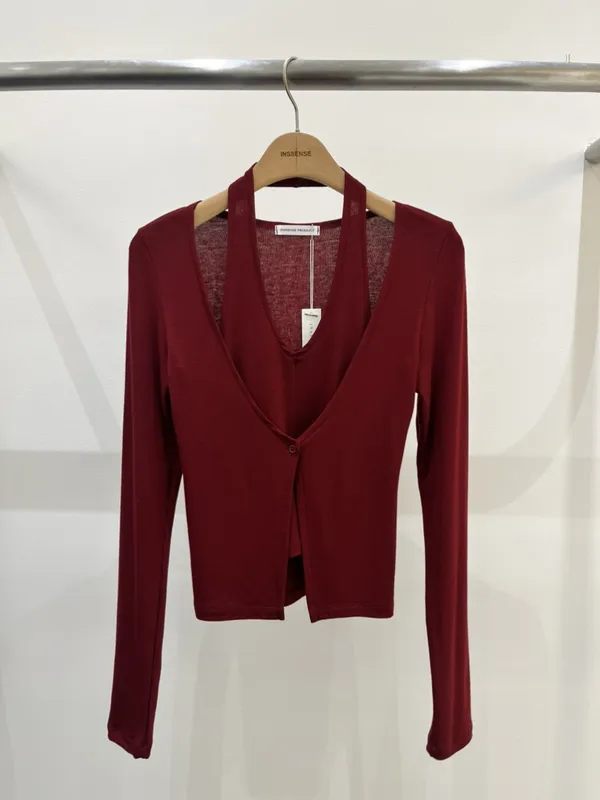 Stylish Red Cardigan for Women - Elegant and Chic