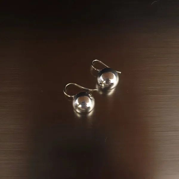 Minimalist Stylish Silver Ball Earrings