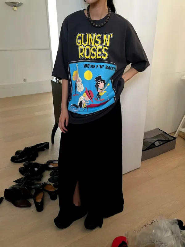 Áo Thun In Hình GUNS N' ROSES Phong Cách Vintage