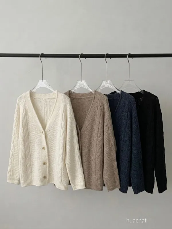 Classic Knitted Cardigan, Comfortable and Versatile for Autumn and Winter