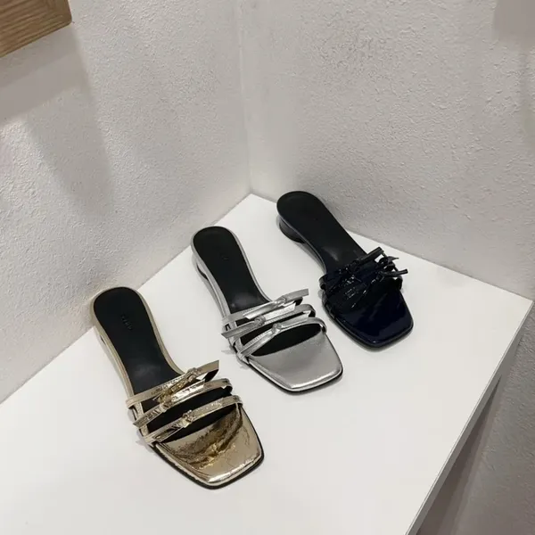 Stylish Minimalist Metal Strap Sandals