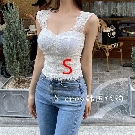 Lace-Trimmed Slim Fit Top, Showcasing Elegant Charm
