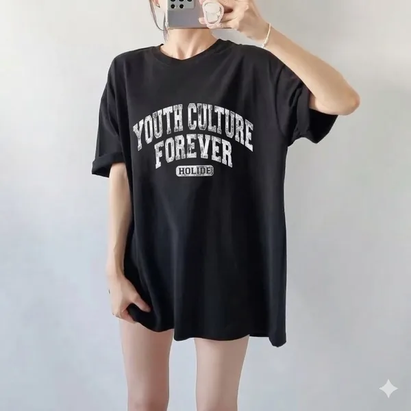 T-shirt Grafik Longgar Budaya Belia Abadi