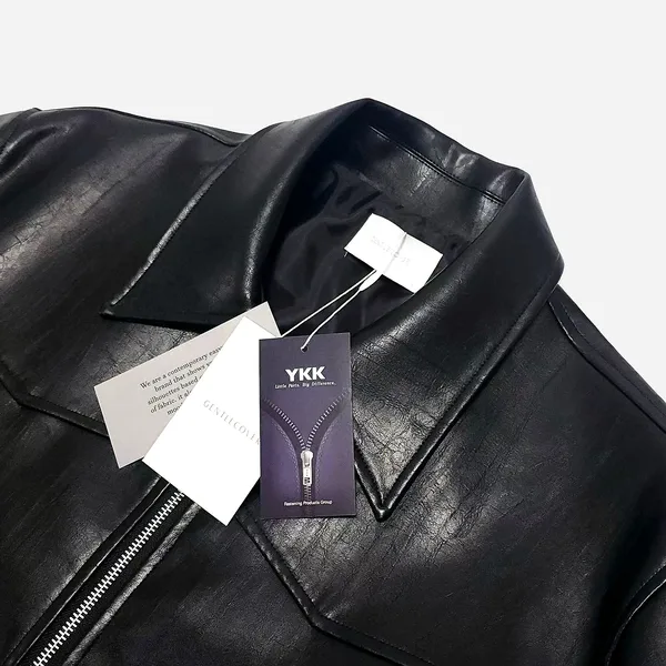 Stylish Men's Leather Jacket with Classic Black Design