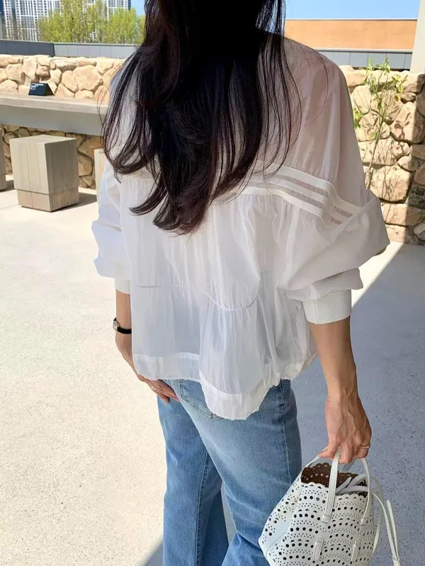 Atasan Wanita Segar dan Bernafas, Ringan dan Selesa, Sesuai dengan Seluar Jeans