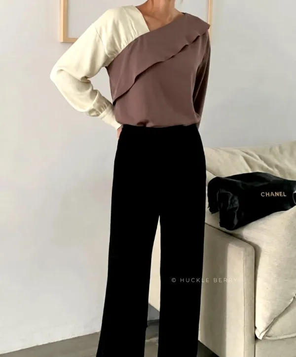 Stylish Patchwork Design Shirt, Elegant Charm
