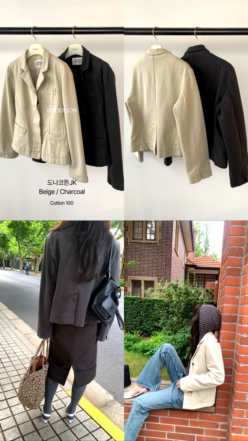 스타일리시한 다재다능 여성 자켓, 봄과 가을에 적합한 편안한 면 소재