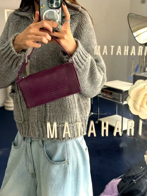 Stylish Women's Bag, Elegant Purple Handbag