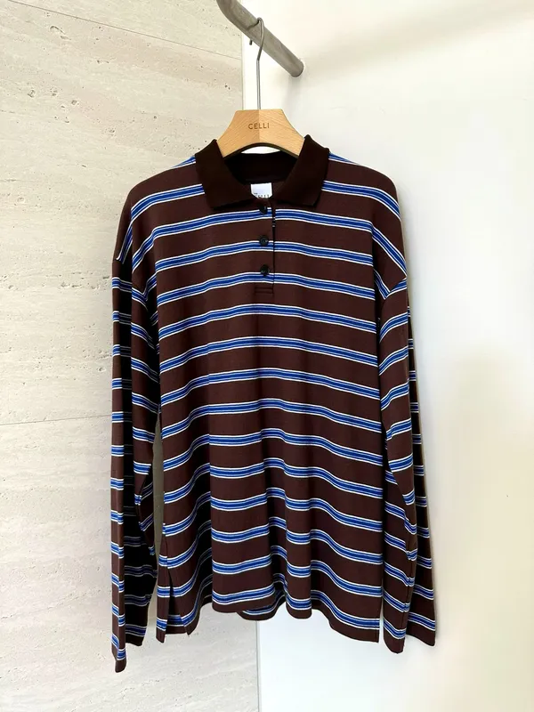 Fashionable Striped Long Sleeve Top, Comfortable and Versatile