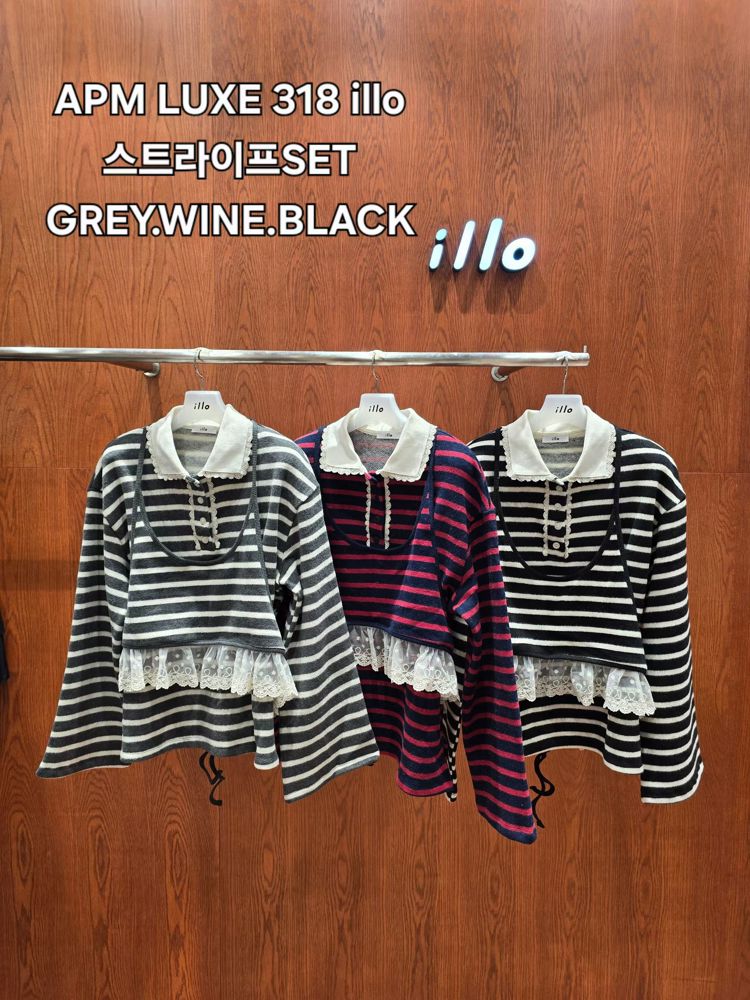 APM LUXE 318 Striped Shirt Dress