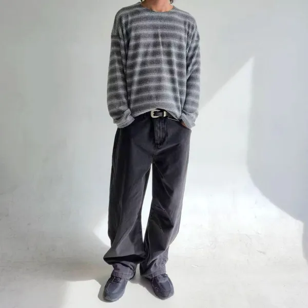 Stylish Striped Men's Knit Top - Comfortable and Casual
