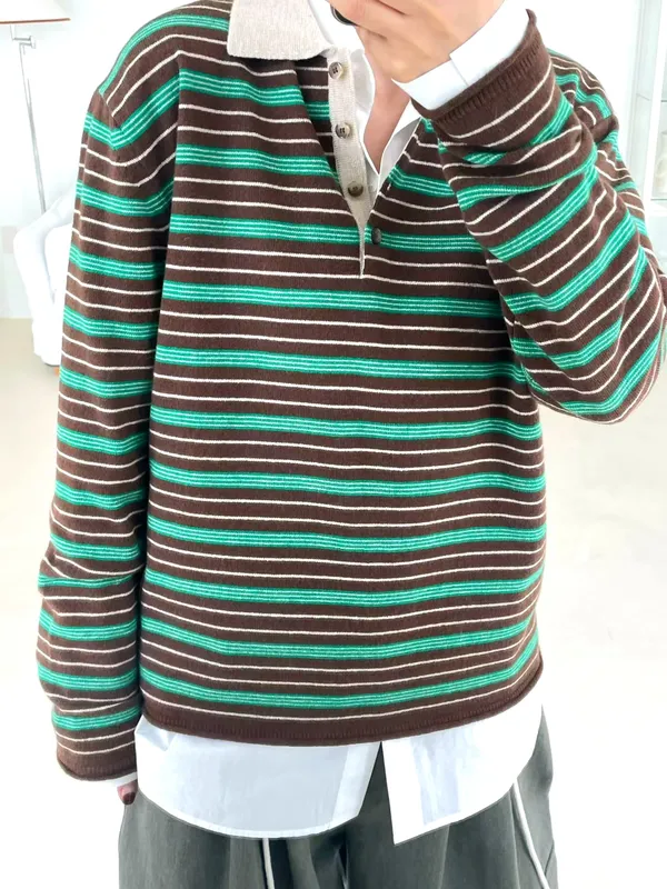 Striped Patchwork Long Sleeve Top - Comfortable and Stylish