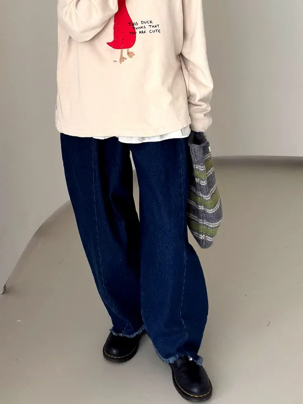 Loose Casual Women's Denim Jeans, Fashionable and Versatile