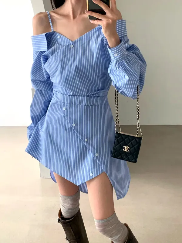 Fashion Striped Women's Dress - Elegant Style for Perfect Pairing
