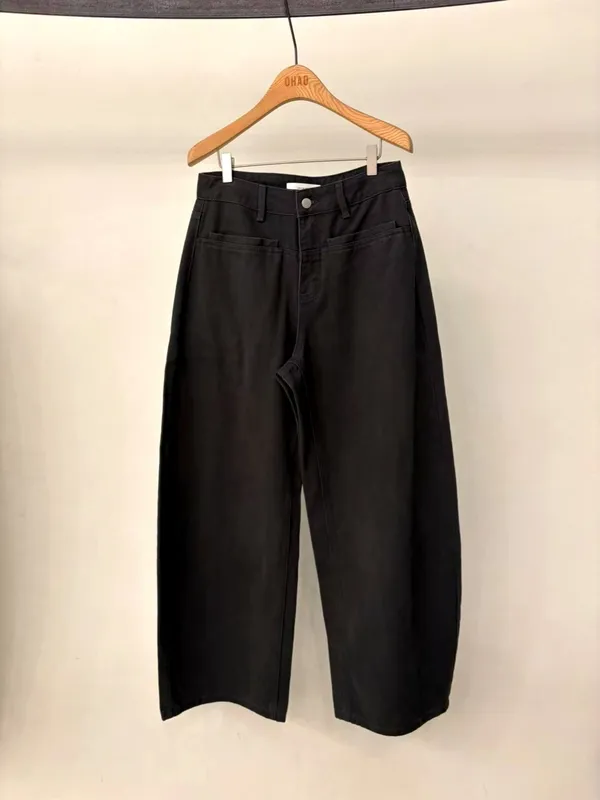 Fashionable Casual Black Loose Pants, Comfortable and Versatile