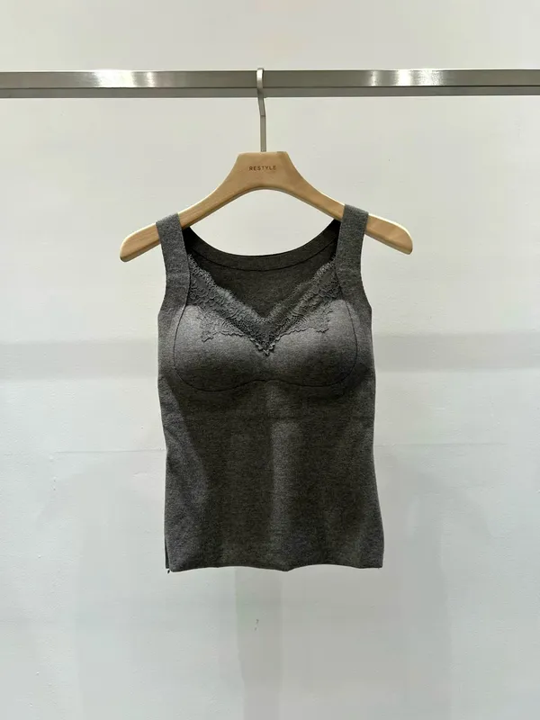 Elegant Lace Trim Fitted Women's Top