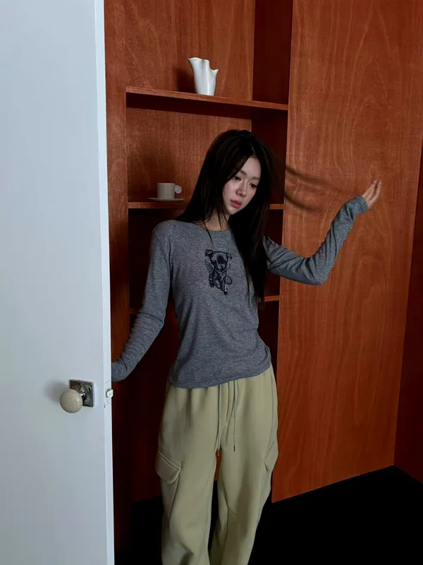 Stylish Casual Long Sleeve T-Shirt, Comfortable and Breathable, Perfect Match