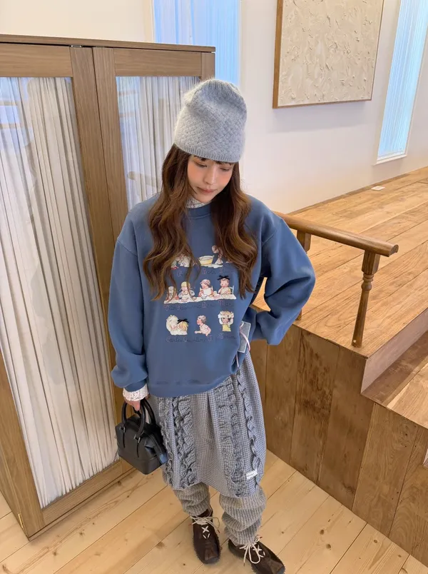 Cute Cartoon Printed Hoodie, Comfortable Casual Style