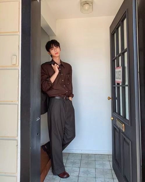 스타일리시한 캐주얼 남성 루즈 팬츠, 다양한 상황에 적합